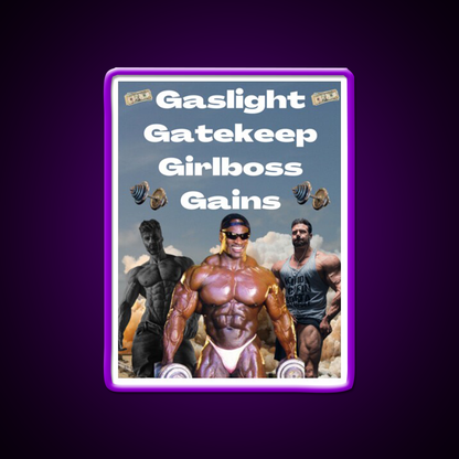 Gaslight Gatekeep Girlboss Gains Gym Fitness Led Neon Sign Rgb Color