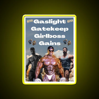 Gaslight Gatekeep Girlboss Gains Gym Fitness Led Neon Sign Rgb Color