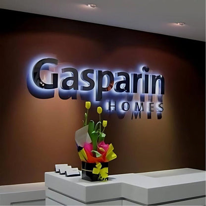 Gasparin Homes 3D Backlit Channel Letters Led Light Sign - Shineneon