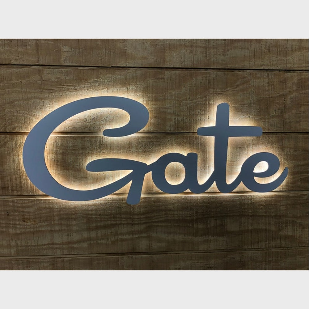 Gate 3D Backlit Channel Letters Led Light Sign