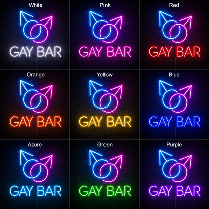 Gay Bar Neon Sign Handmade LED Neon Light For Lgbtq Bars Nightclubs LED Neon Sign color grid