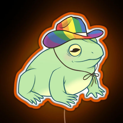Gay Pride Cowboy Frog Rgb Led Neon Sign Pop Wall Art - Shineneon