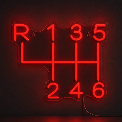 Gear Shift Pattern Neon Sign LED Neon Sign high-converting product image