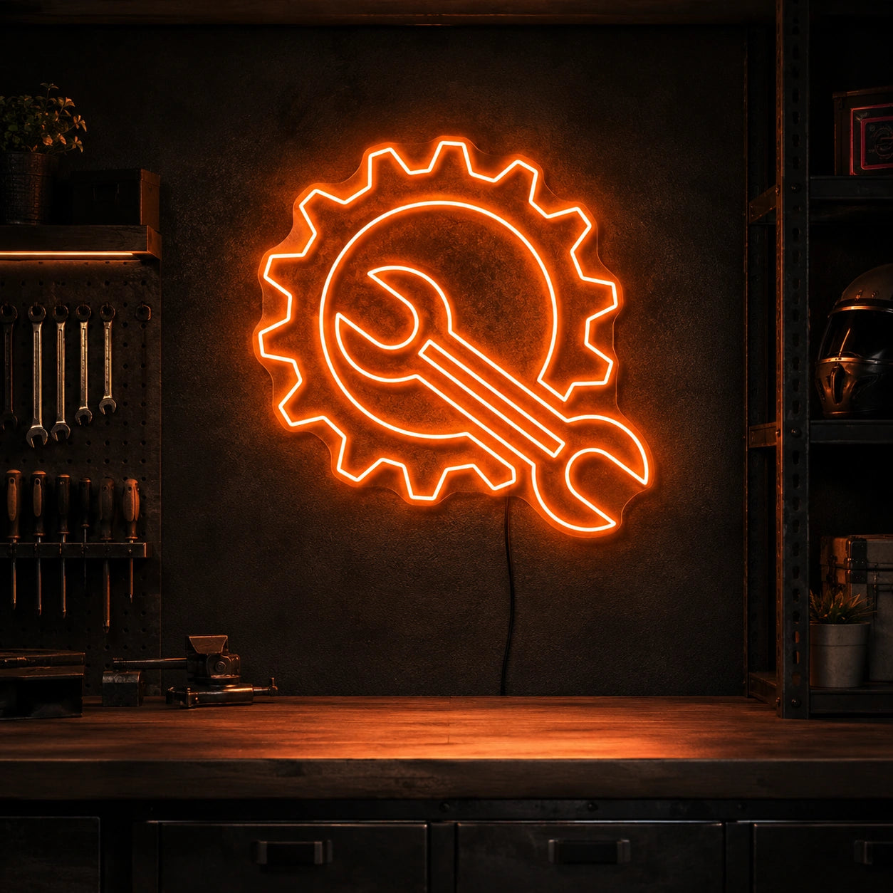 Gear Wrench Neon Sign LED Neon Sign high-converting product image