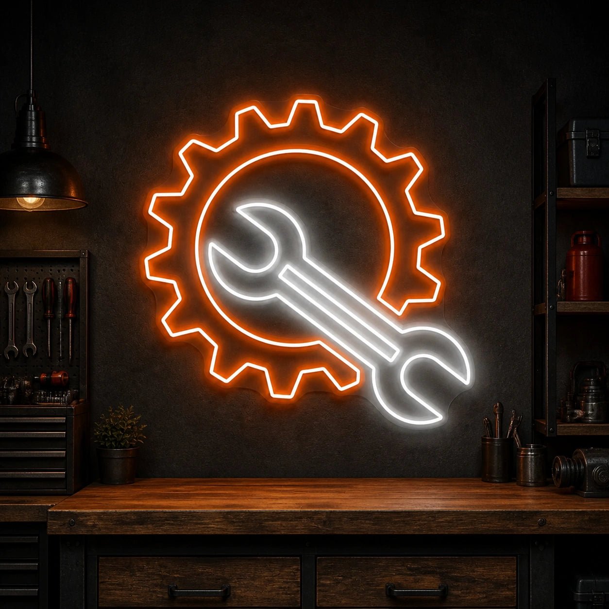 Gear Wrench Vintage LED Neon Sign - Shineneon