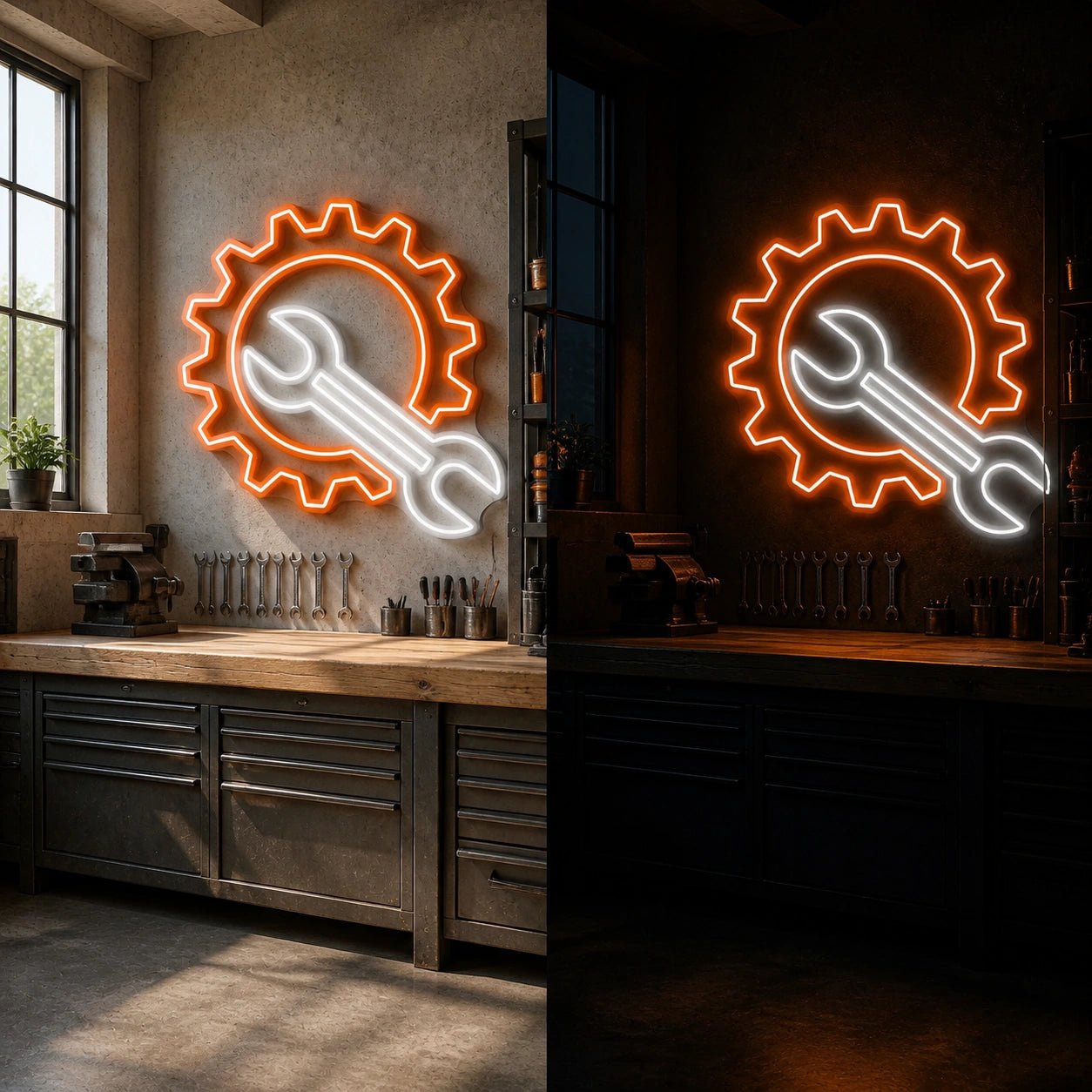 Gear Wrench Vintage LED Neon Sign - Shineneon