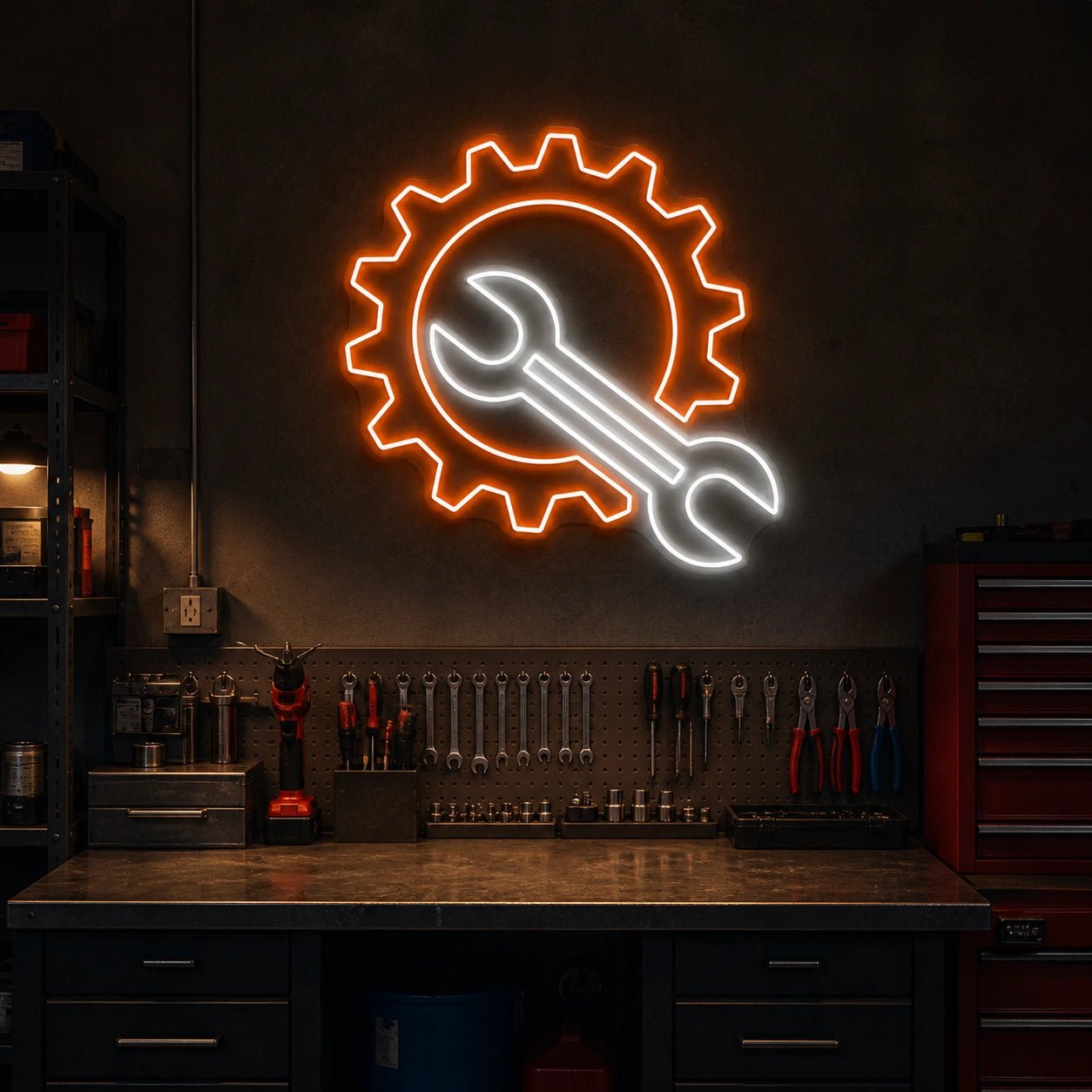 Gear Wrench Vintage LED Neon Sign - Shineneon