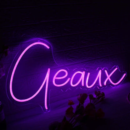 Geaux Purple Led Neon Sign - Shineneon