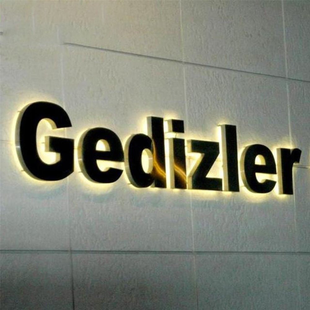 Gedizler 3D Backlit Letters Business Metal Led Sign - Shineneon