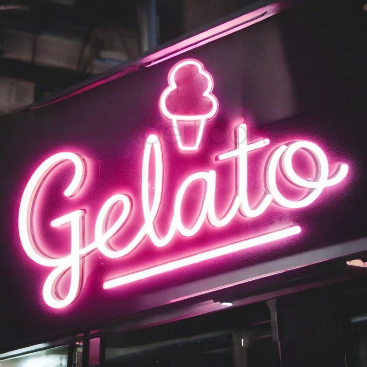 Gelato Ice Cream Pink-Purple Led Neon Sign For Ice Cream Shop Decor | Shineneon