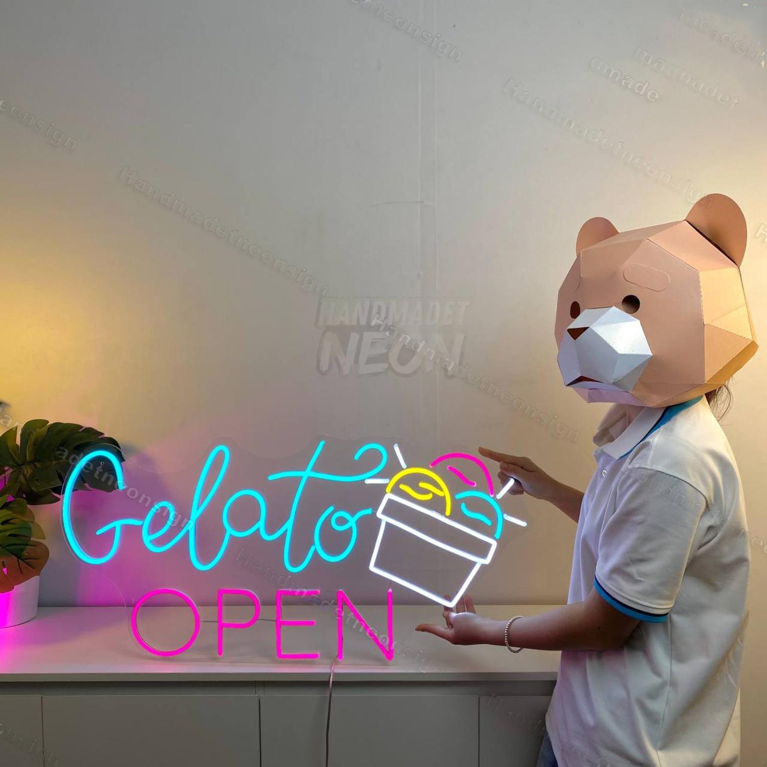 Gelato Open Led Neon Sign Ice Cream Led Neon Sign | Shineneon