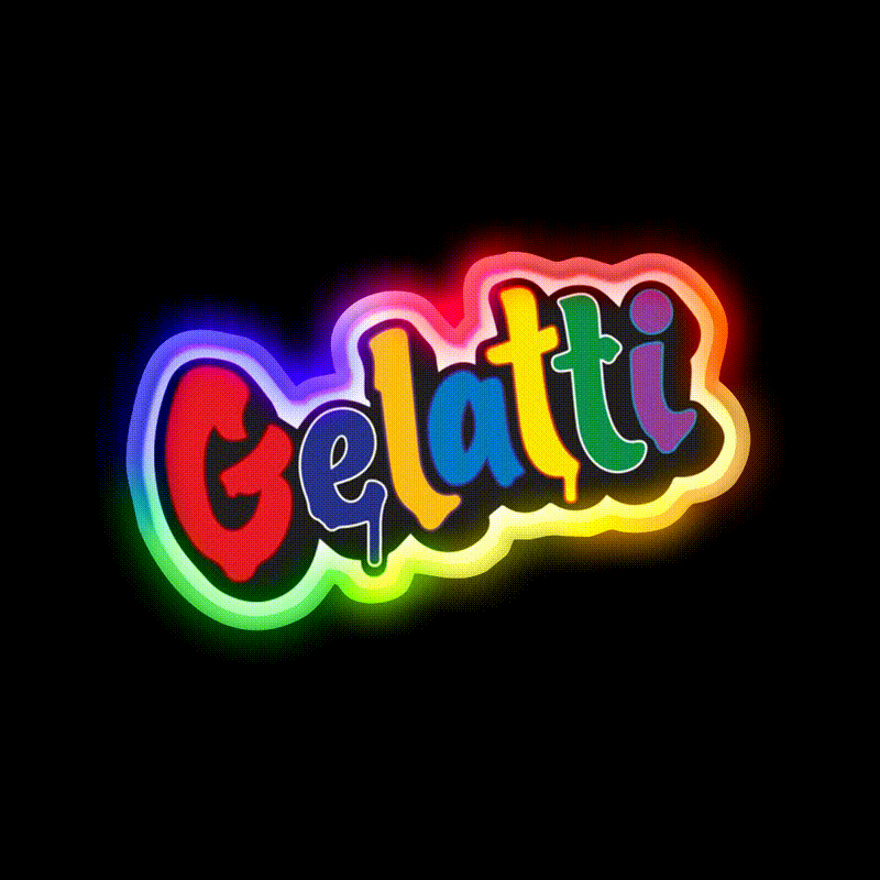 Gelatti Hemp Inspired Green Leaf Led Neon Sign Rgb Color - LED neon sign close-up detail