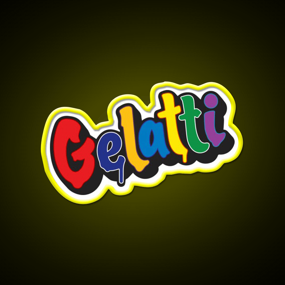 Gelatti Hemp Inspired Green Leaf Led Neon Sign Rgb Color - Custom LED neon sign front view