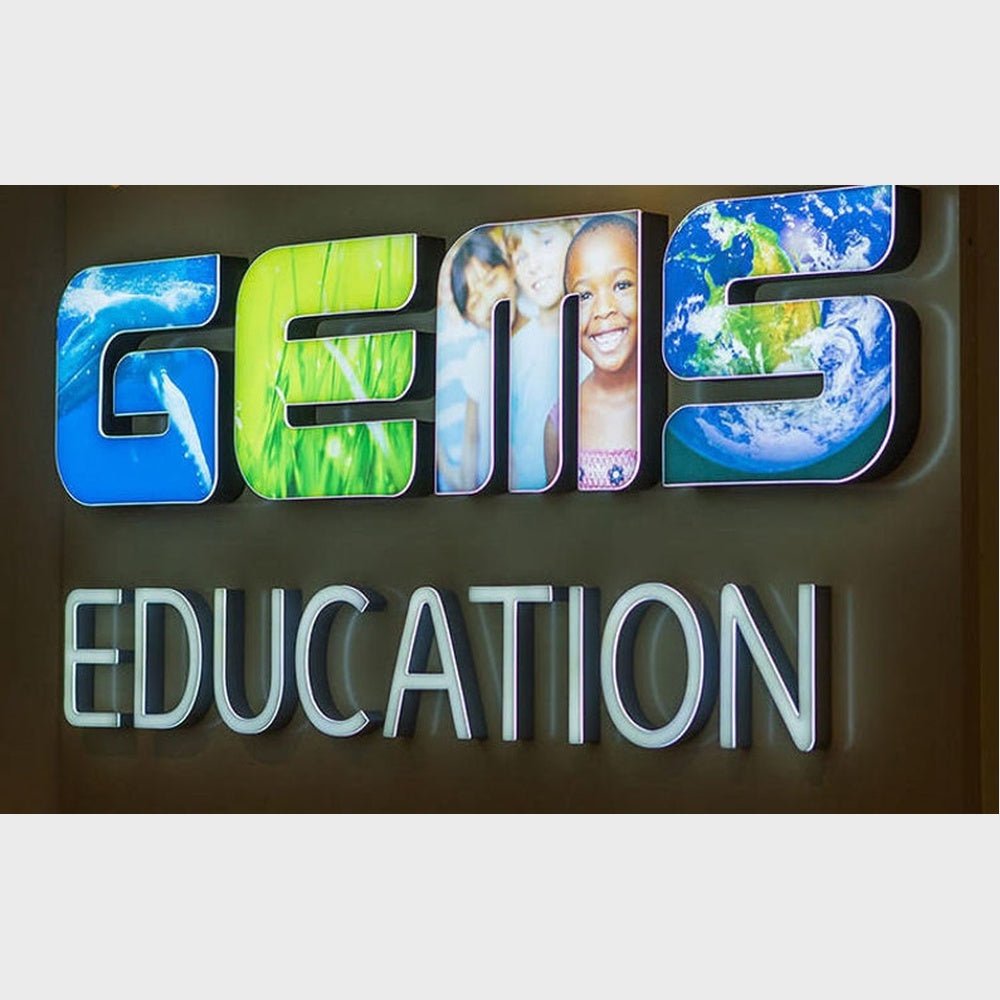 Gems Education 3D Frontlit Channel Letters Led Light Sign - Shineneon