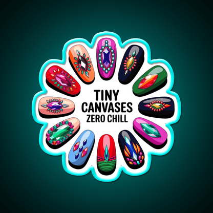 Gemstone Nail Art Mandala Nail Salon Led Neon Sign Rgb Color - Shineneon