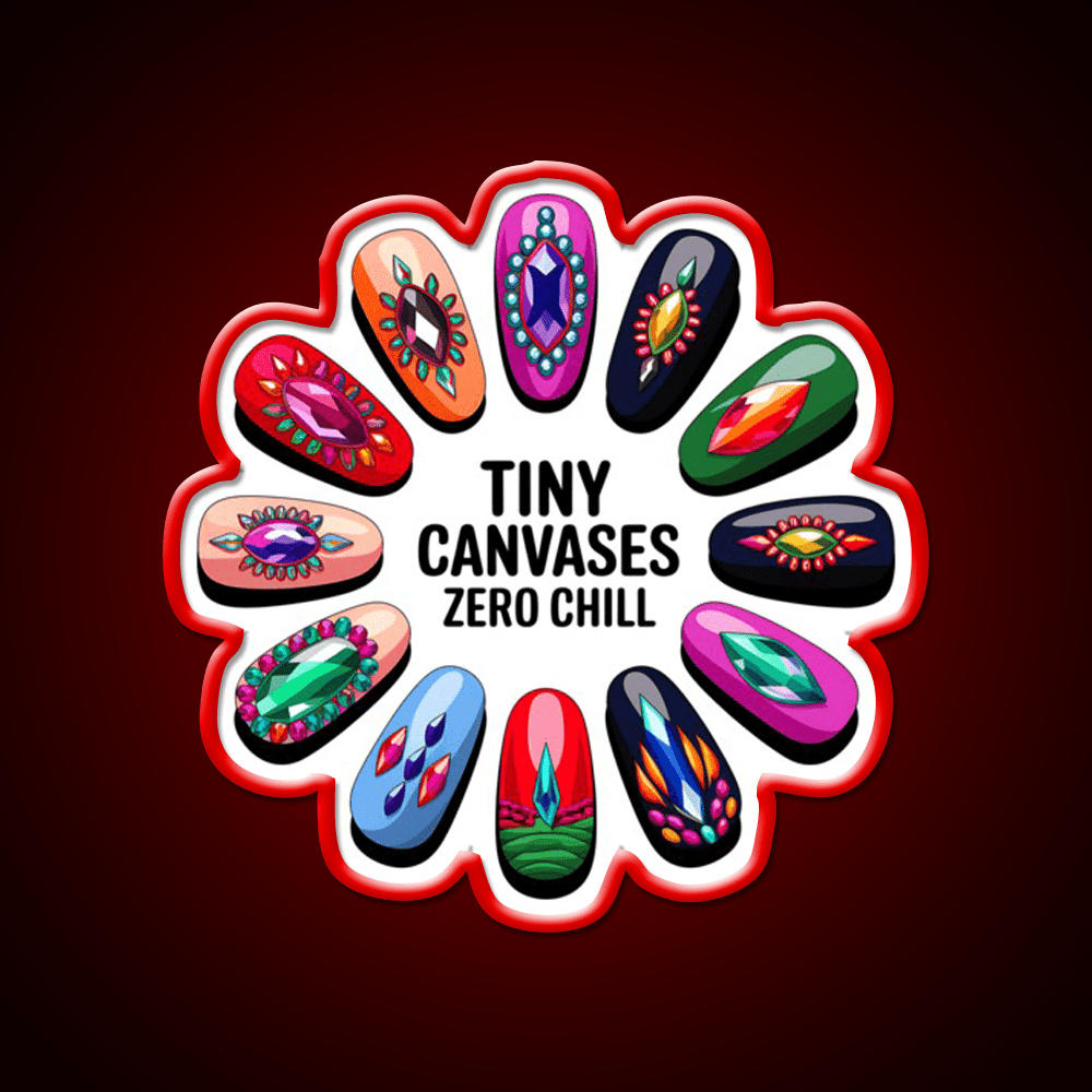Gemstone Nail Art Mandala Nail Salon Led Neon Sign Rgb Color - Shineneon