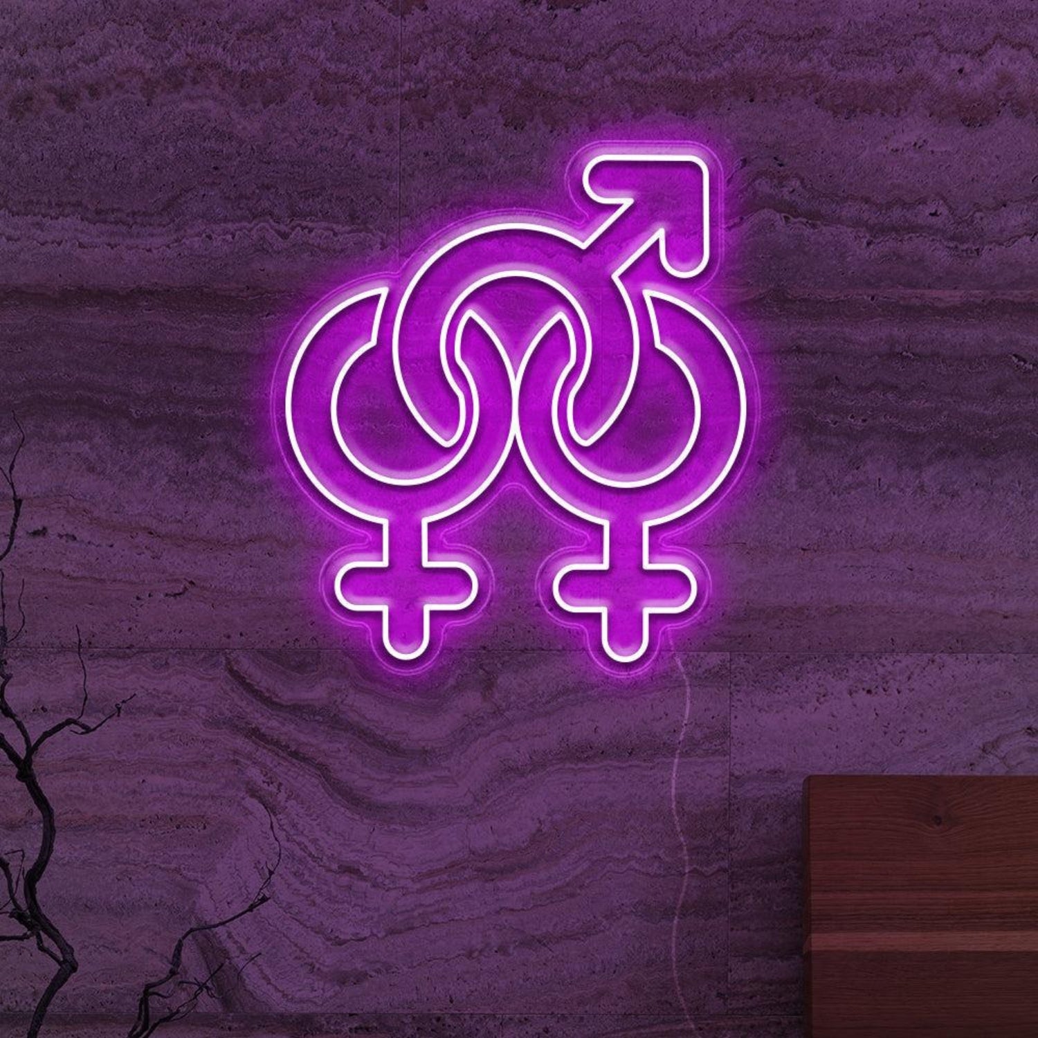 Gender Fluid Symbols Led Neon Sign For Lgbtq Bars Studios | Shineneon