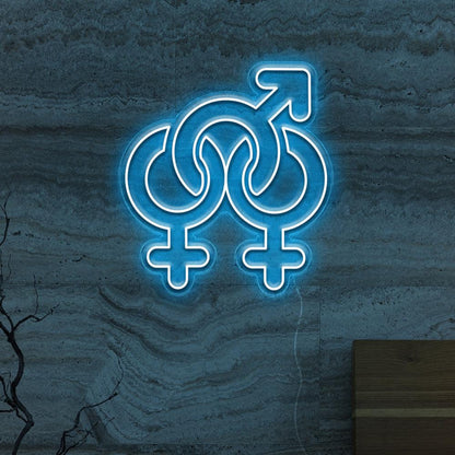 Gender Fluid Symbols Led Neon Sign For Lgbtq Bars Studios | Shineneon
