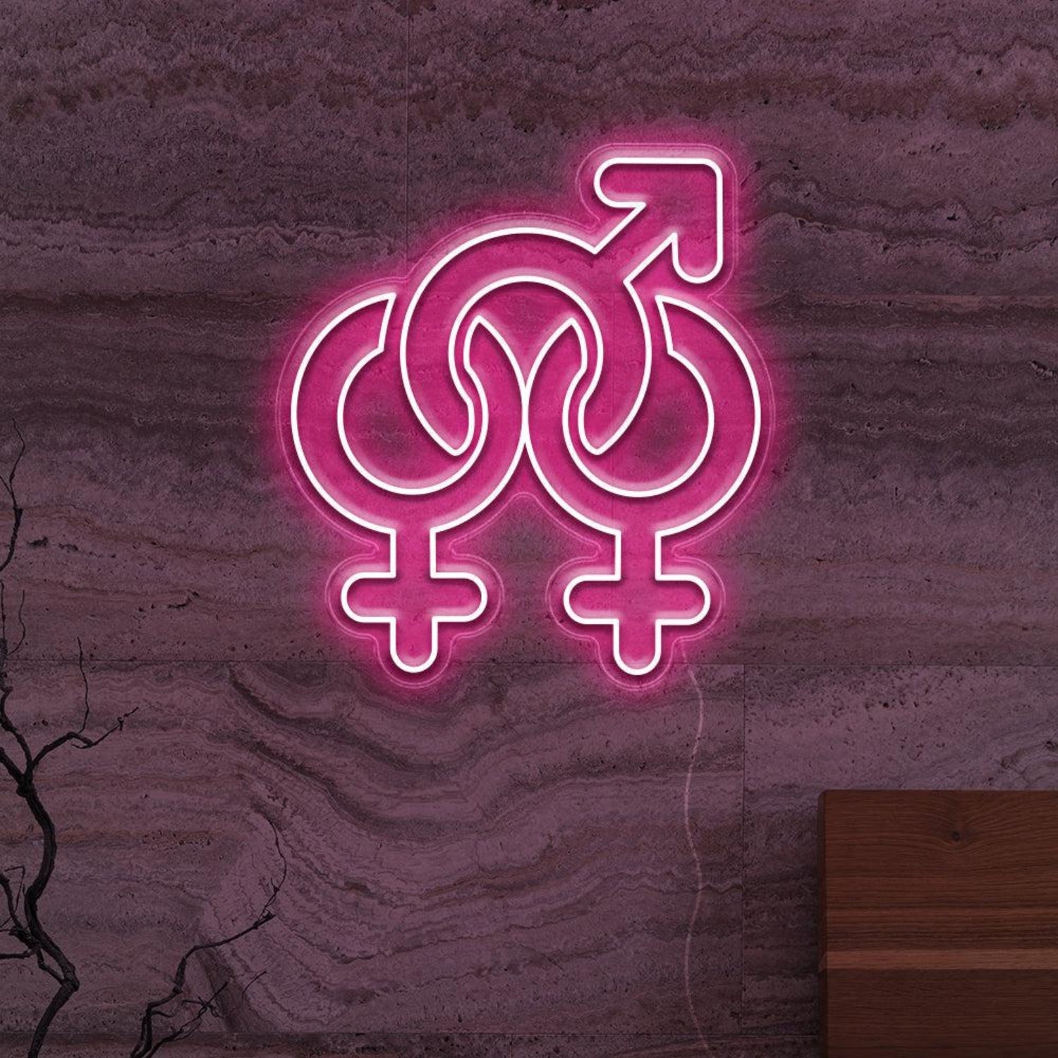 Gender Fluid Symbols Led Neon Sign For Lgbtq Bars Studios | Shineneon