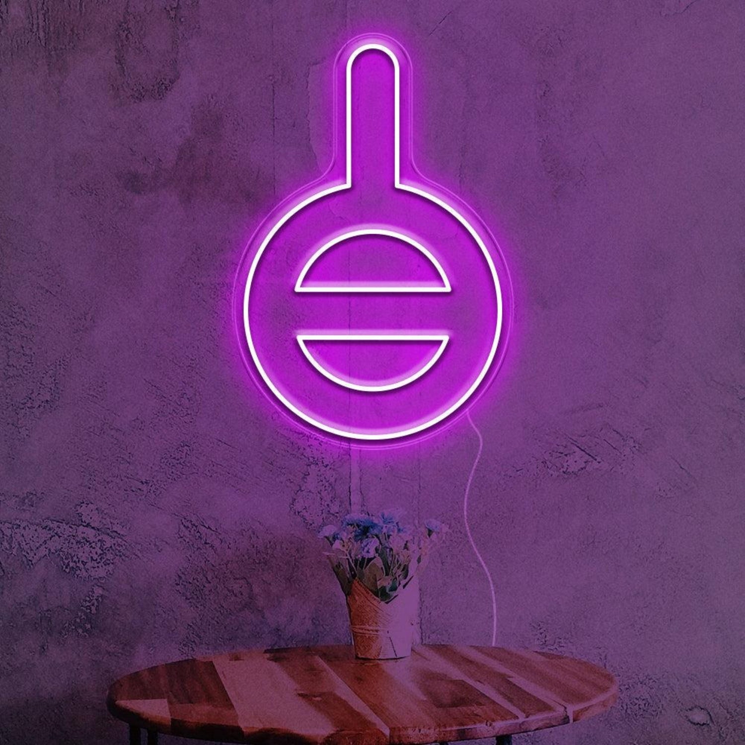 Gender Neutral Warm Yellow Bulb Led Neon Sign For Cafe Home Decor | Shineneon