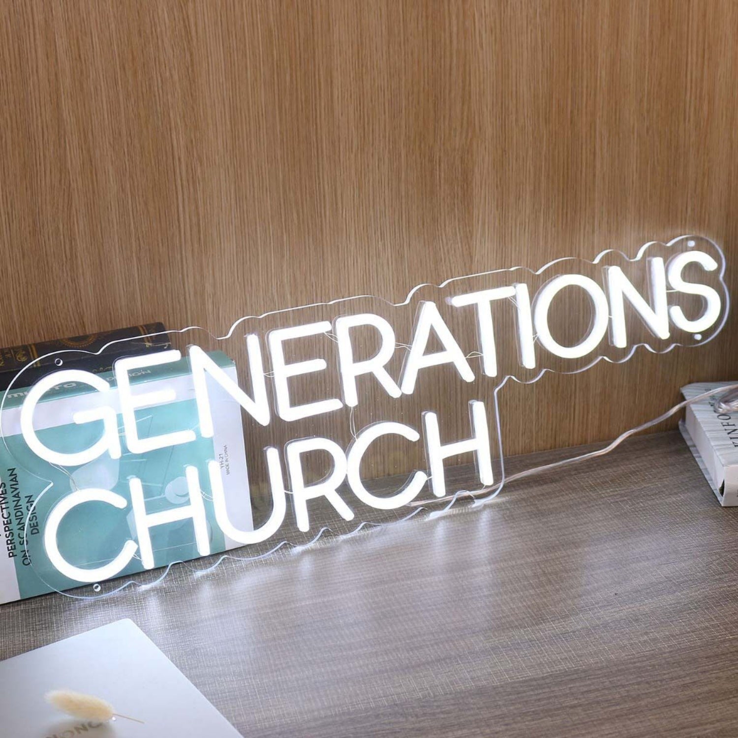 Generations Church White Led Neon Sign - Shineneon