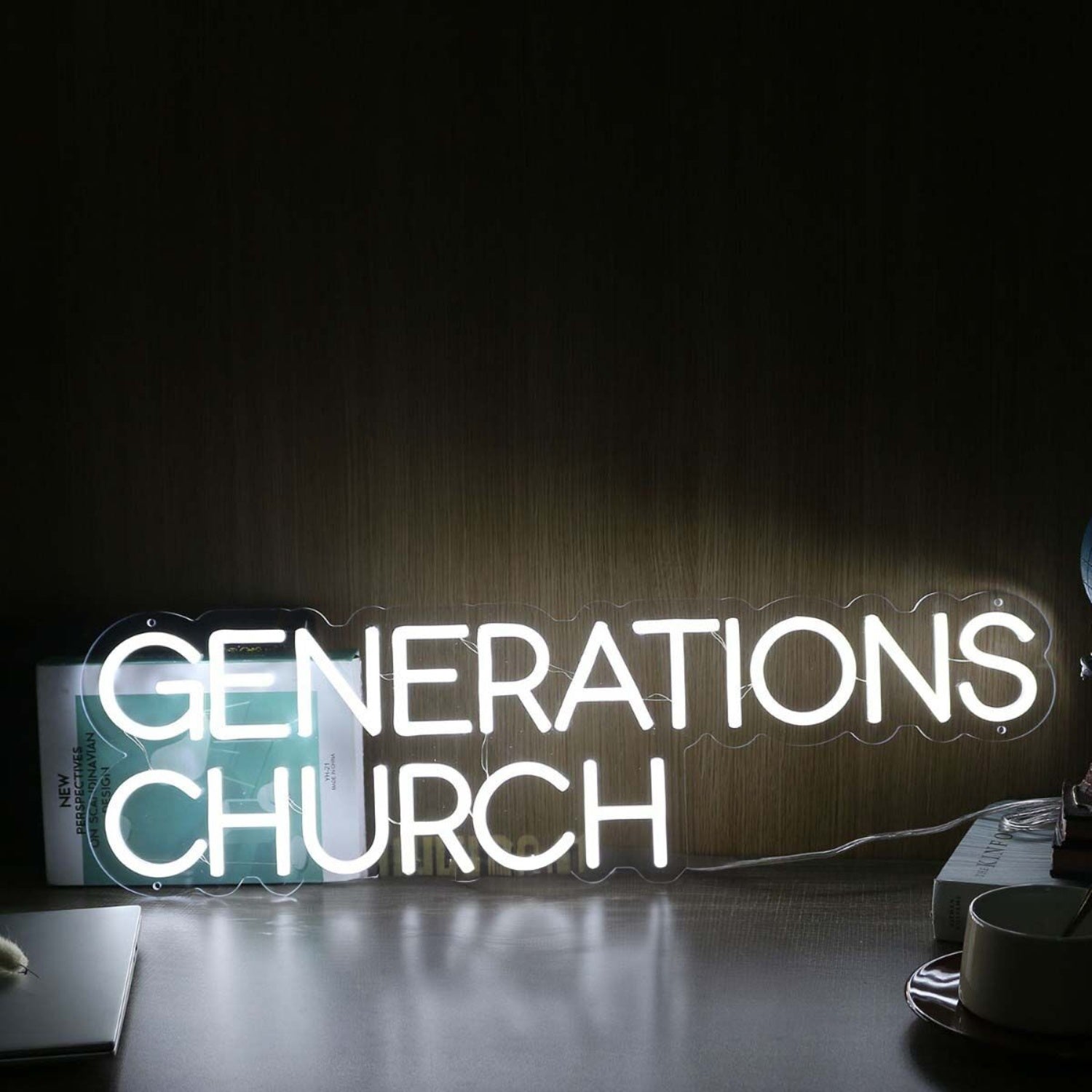 Generations Church White Led Neon Sign - Shineneon