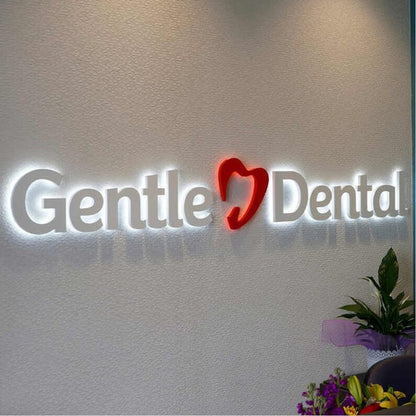 Gentle Dental 3D Backlit Channel Letters Led Light Sign - Shineneon