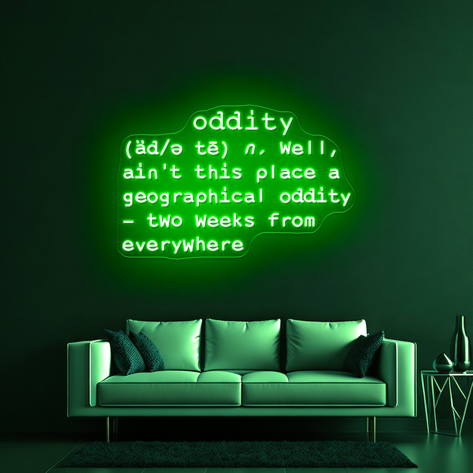 Geographical Oddity Artwork Neon Led Signs