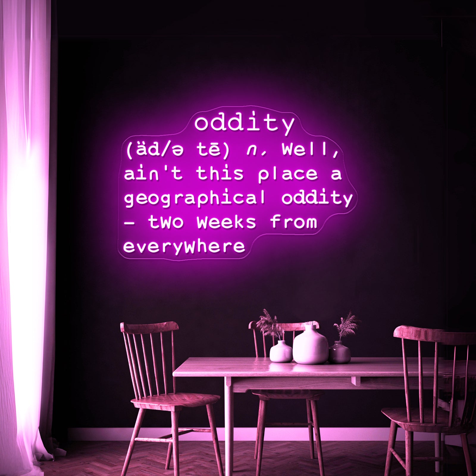 Geographical Oddity Artwork Neon Led Signs