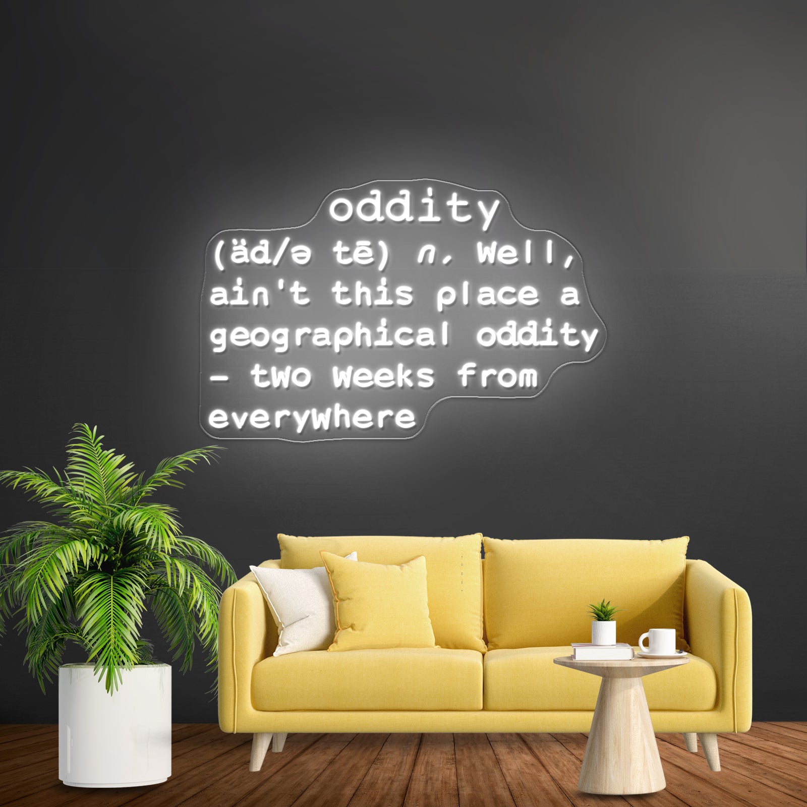 Geographical Oddity Artwork Neon Led Signs