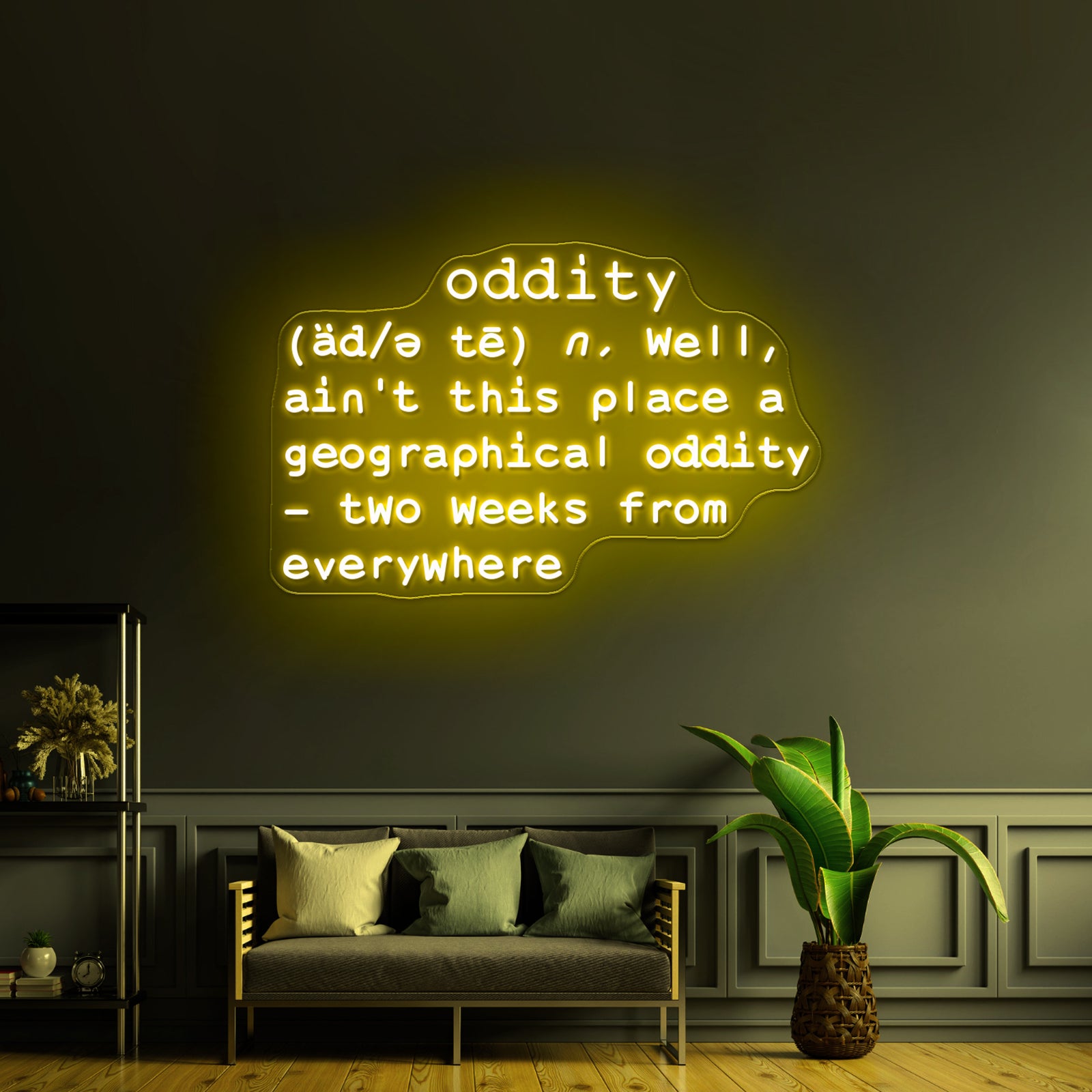 Geographical Oddity Artwork Neon Led Signs