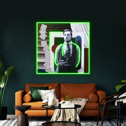 Geometric Buster Collage Wall Artwork Neon Signs