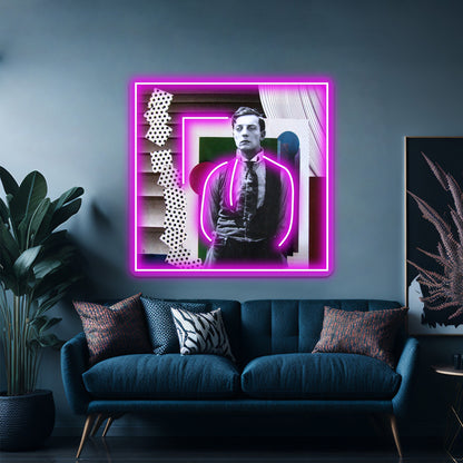 Geometric Buster Collage Wall Artwork Neon Signs