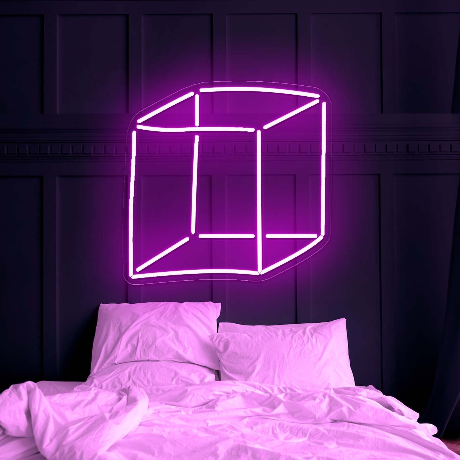 Geometric Cube Color Led Neon Signs Wall Art - Shineneon