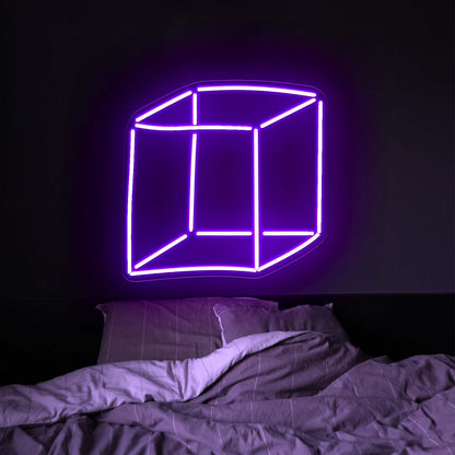 Geometric Cube Color Led Neon Signs Wall Art