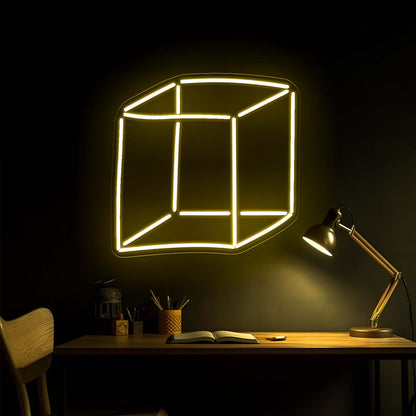 Geometric Cube Color Led Neon Signs Wall Art