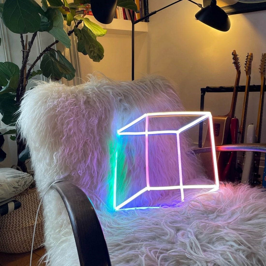 Geometric Cube Led Sign Business Neon Sign