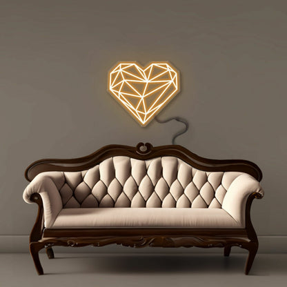 Geometric Heart Led Neon | Shineneon