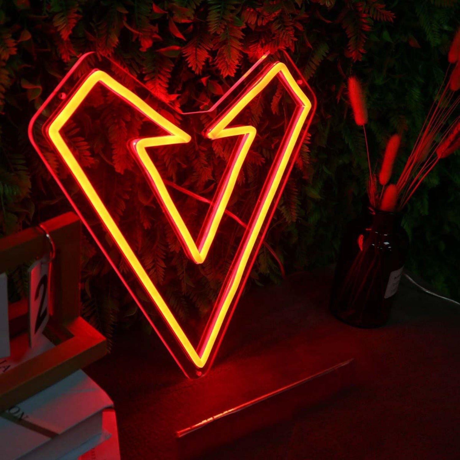 Geometric Heart Red Neon Sign | Shineneon