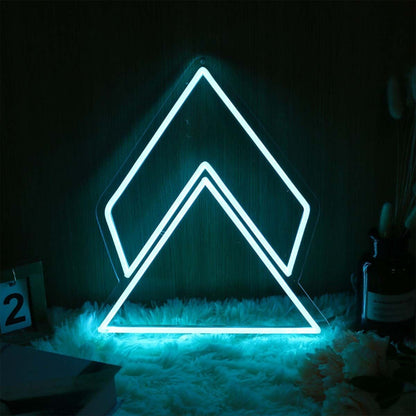 Geometric Triangle Blue Neon Sign | Shineneon
