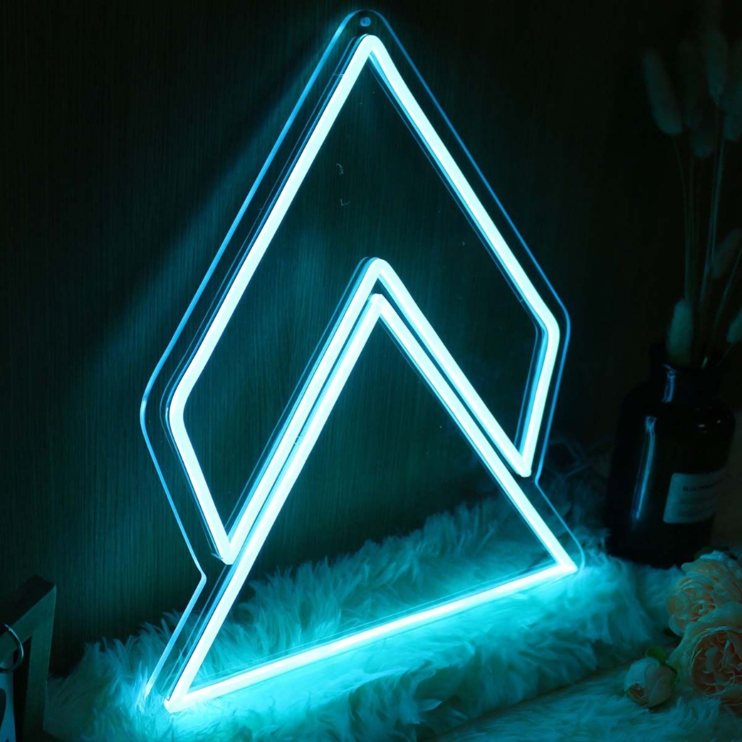 Geometric Triangle Blue Neon Sign | Shineneon