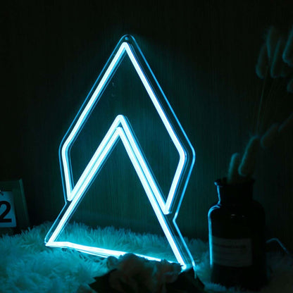 Geometric Triangle Blue Neon Sign | Shineneon