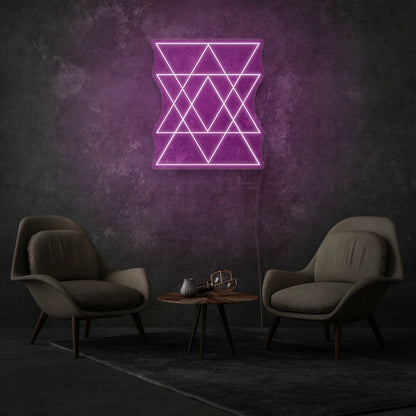 Geometric Triangles Neon Contemporary And Artistic - Shineneon