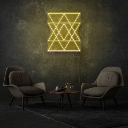 Geometric Triangles Neon Contemporary And Artistic - Shineneon