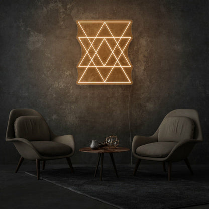 Geometric Triangles Neon Contemporary And Artistic - Shineneon