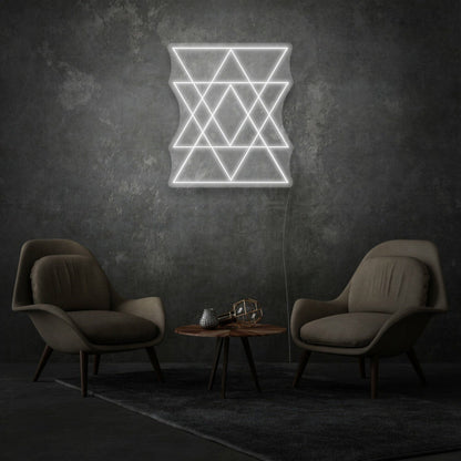 Geometric Triangles Neon Contemporary And Artistic - Shineneon