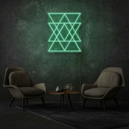 Geometric Triangles Neon Contemporary And Artistic - Shineneon