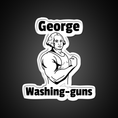 George Washing Guns Gym Fitness Led Neon Sign Rgb Color