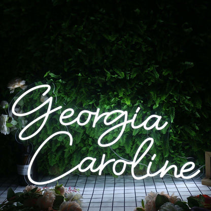 Georgia Caroline White Led Neon Sign - Shineneon