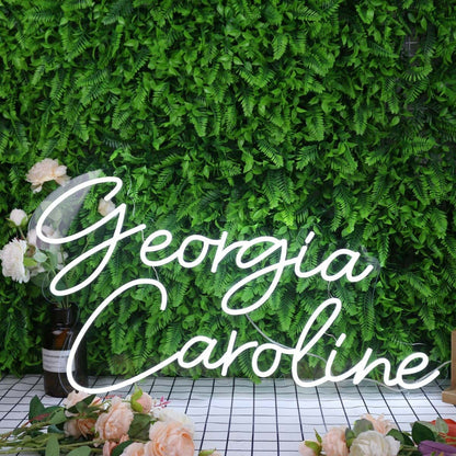 Georgia Caroline White Led Neon Sign - Shineneon